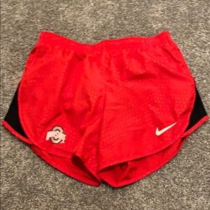 Ohio state women's dry-fit Nike shorts